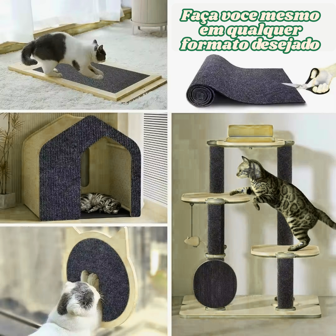 🛡️ Tapete Arranhador Autoadesivo DIY: Proteção Inteligente e Recortável para Móveis e Paredes!