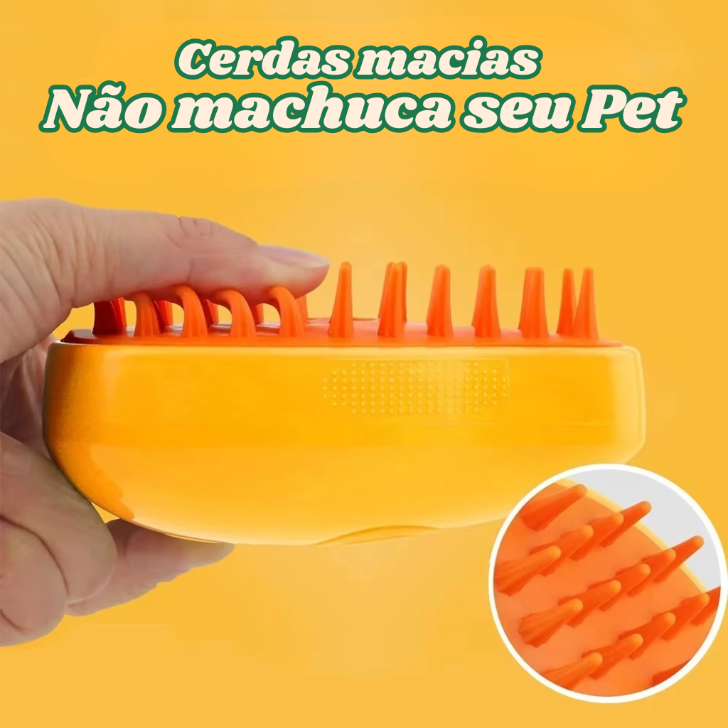 🌟 Frete Grátis!! Kit Pet 1: Arranhador Gigante + Duo de Grooming a Vapor – O Spa Completo para o seu Thomas!