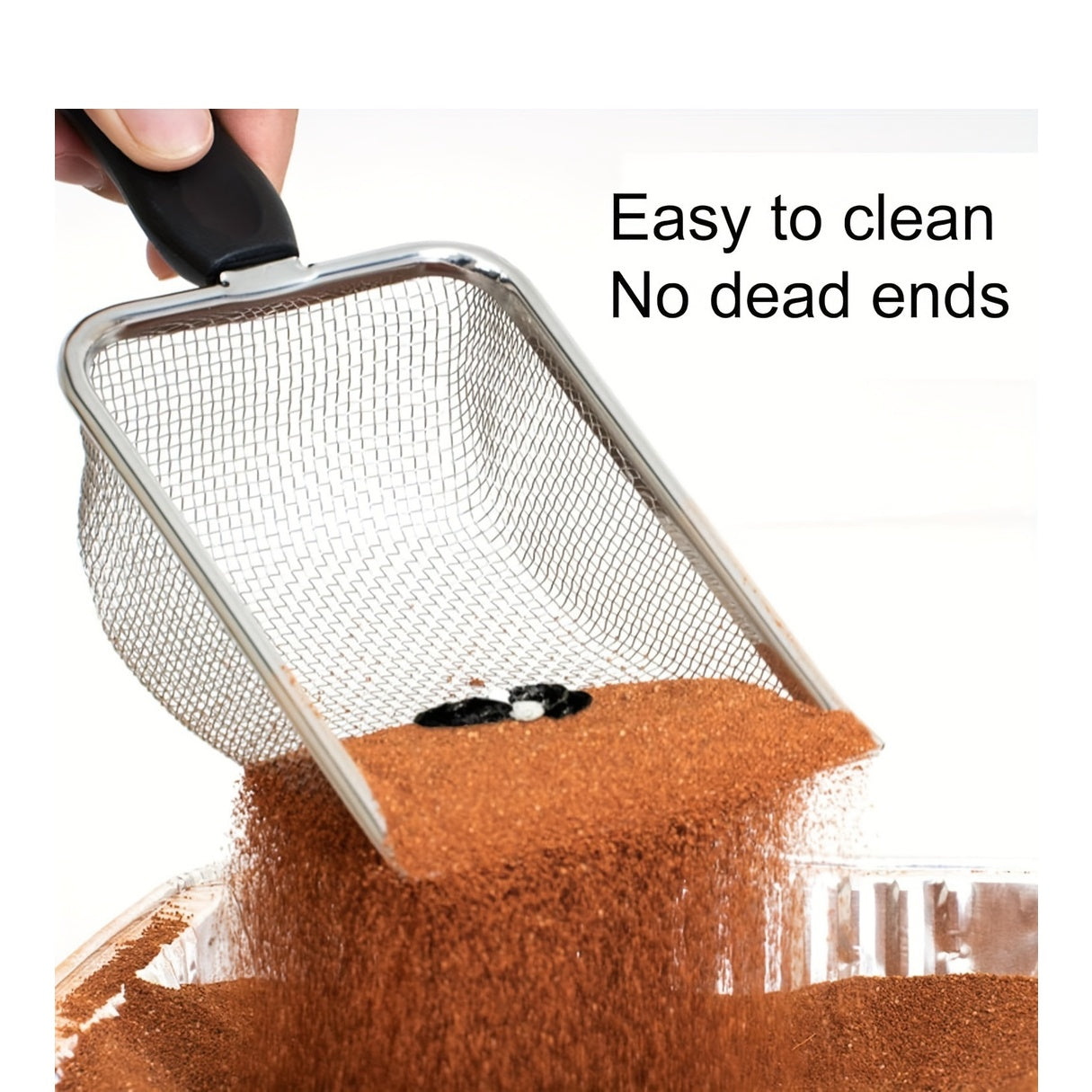 💪 Pá Sanitária em Aço Inoxidável: Ergonômica, Higiênica e Ultra Eficiente para Areia Fina!