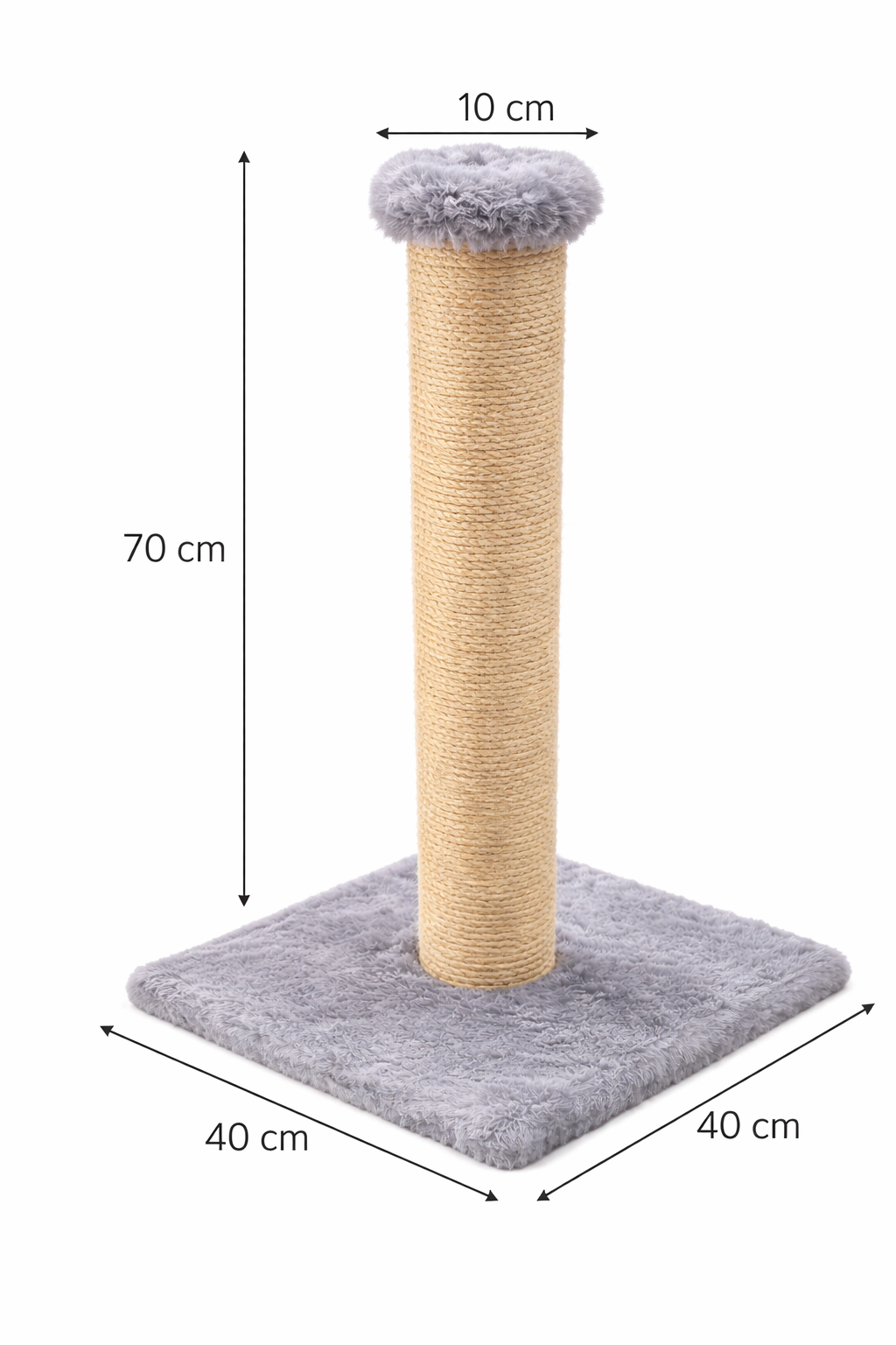 🦒 Arranhador Poste Clássico 70cm: Altura Ideal para o Alongamento Completo do seu Thomas!