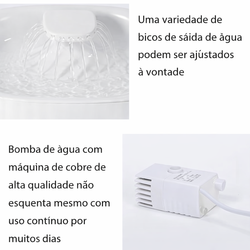 💡 Fonte de Água Pet Inteligente 3L: USB, Luz LED Noturna – Bebedouro Automático para Cães e Gatos!