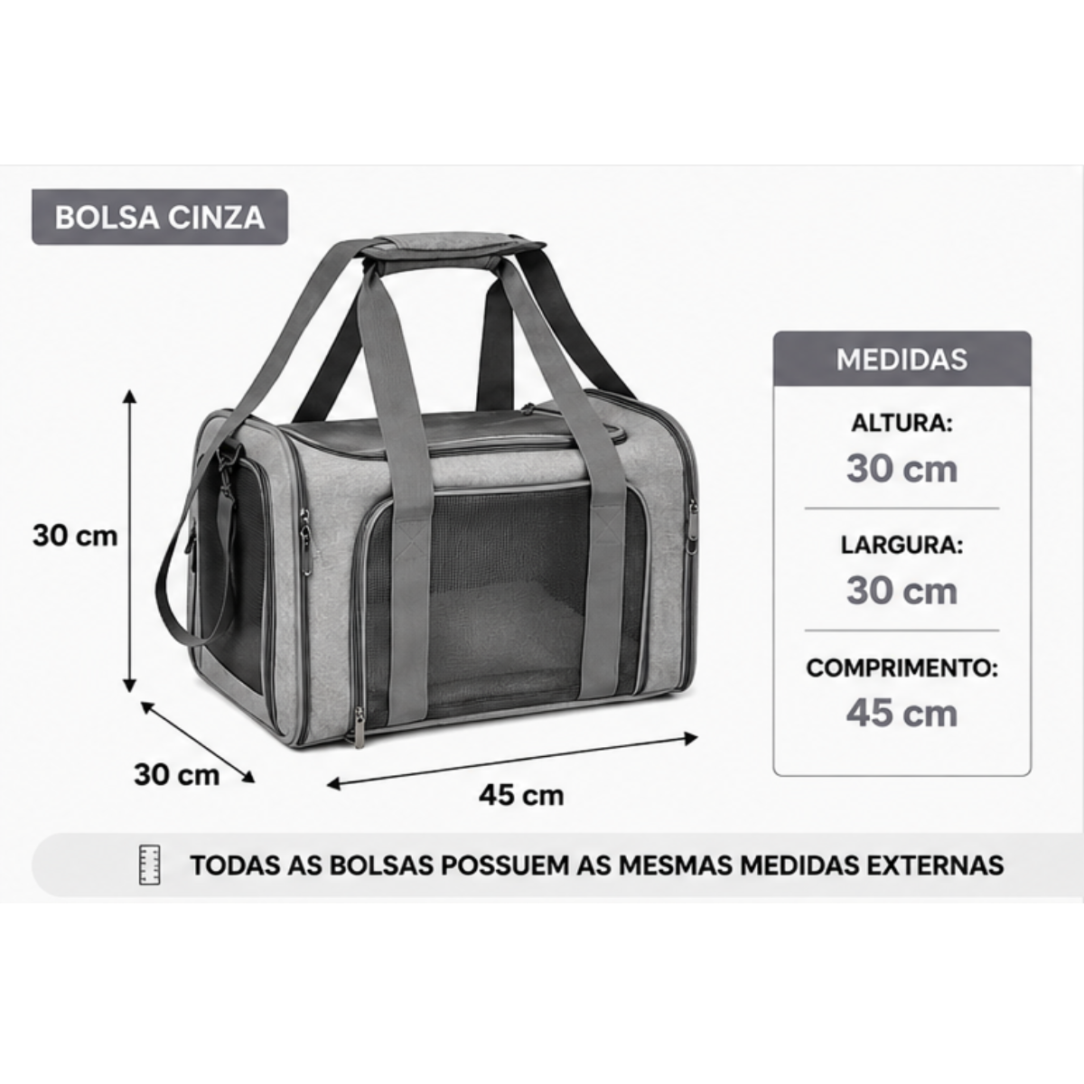 ✈️ Frete Grátis - Bolsa de Transporte Pet Premium: Viaje com Estilo e Segurança na "Primeira Classe"!