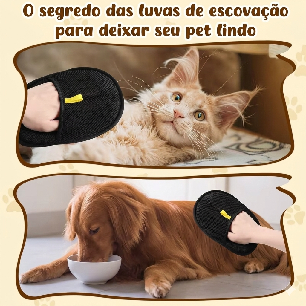 🧤 Luva Removedora de Pelos 2 em 1: Suave e Limpeza de Roupas – Adeus Pelos Soltos!