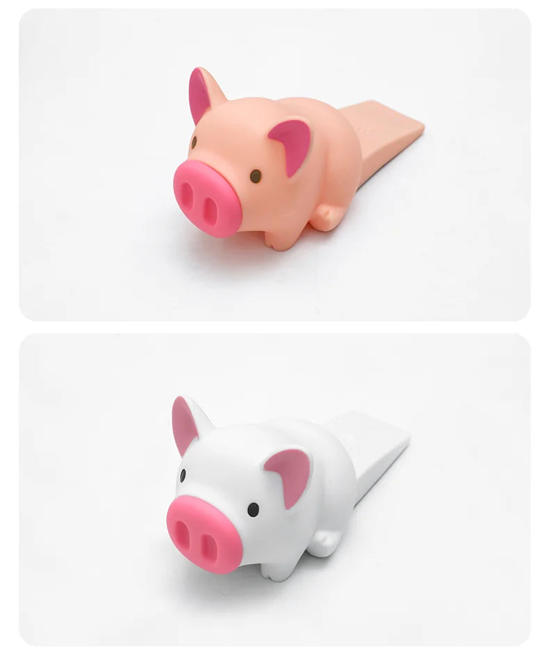 🚪 Protetor de Porta Cartoon: Adesivo Sem Furo, Silicone, Segurança Fofa para Quarto Infantil!