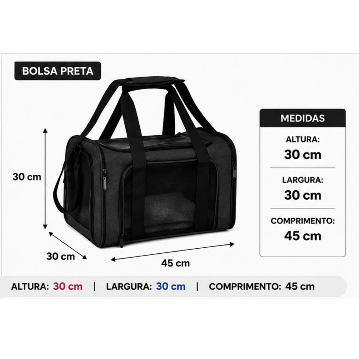 ✈️ Frete Grátis - Bolsa de Transporte Pet Premium: Viaje com Estilo e Segurança na "Primeira Classe"!
