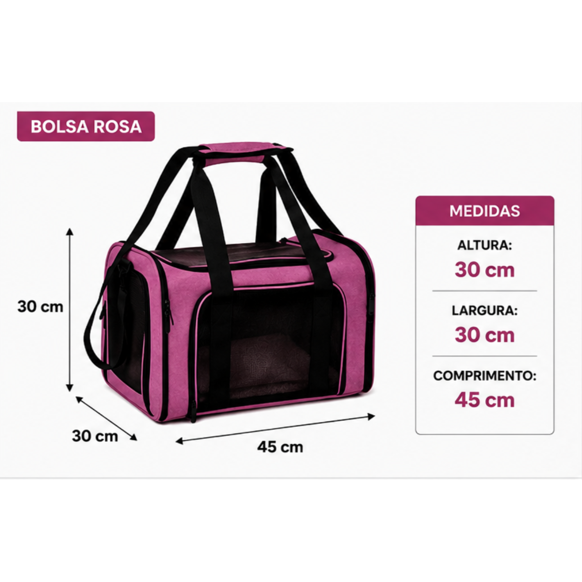 ✈️ Frete Grátis - Bolsa de Transporte Pet Premium: Viaje com Estilo e Segurança na "Primeira Classe"!