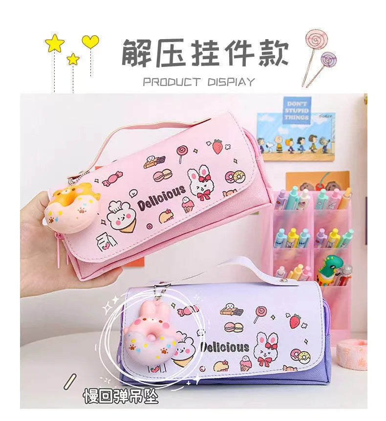 🇰🇷 Estojo 3D Kawaii de Descompressão: À Prova d'Água, Estética Coreana e Alívio do Estresse!