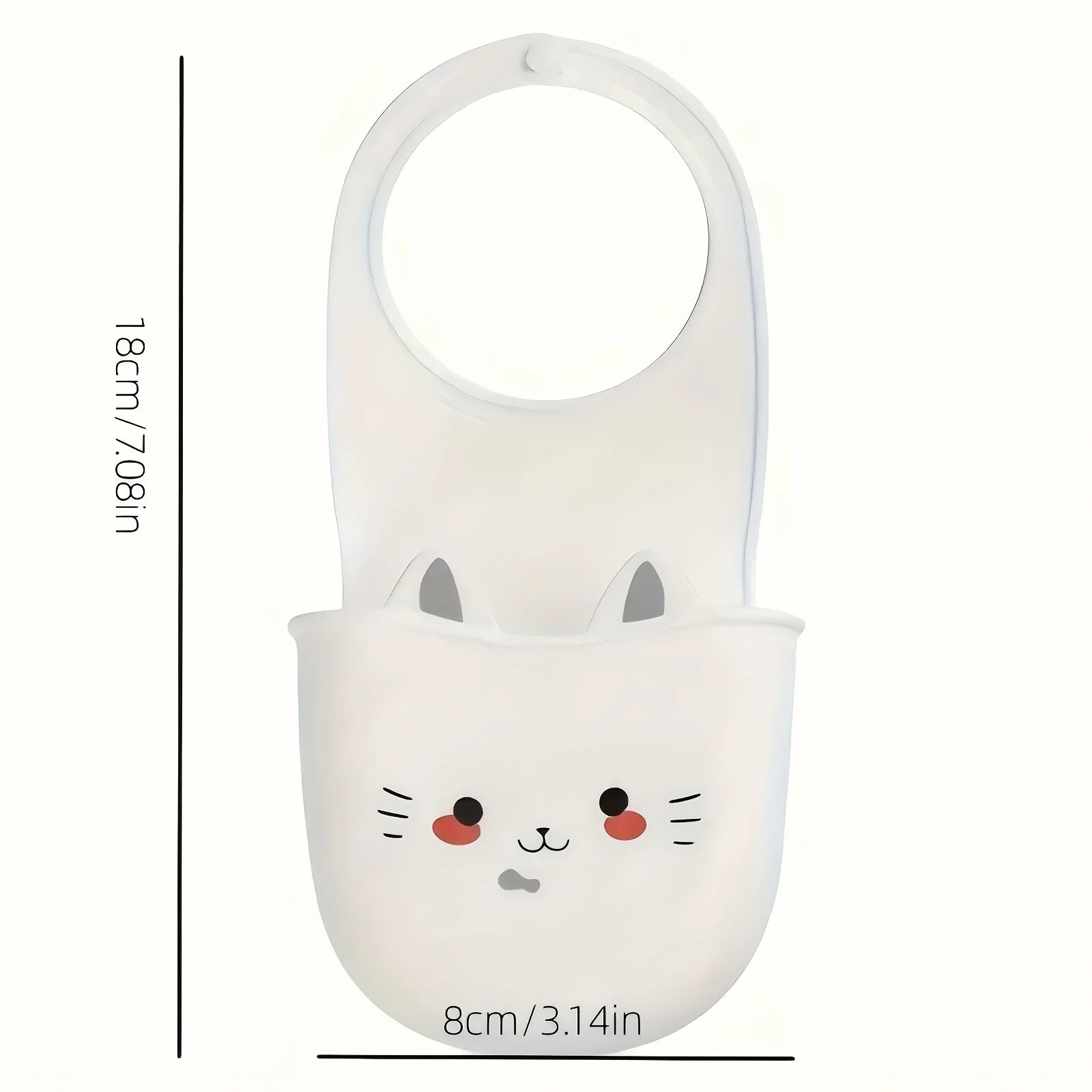 😺 Cesta Organizadora Patinha de Gato: Porta-Esponja em Silicone Branco para Torneira/Pia!