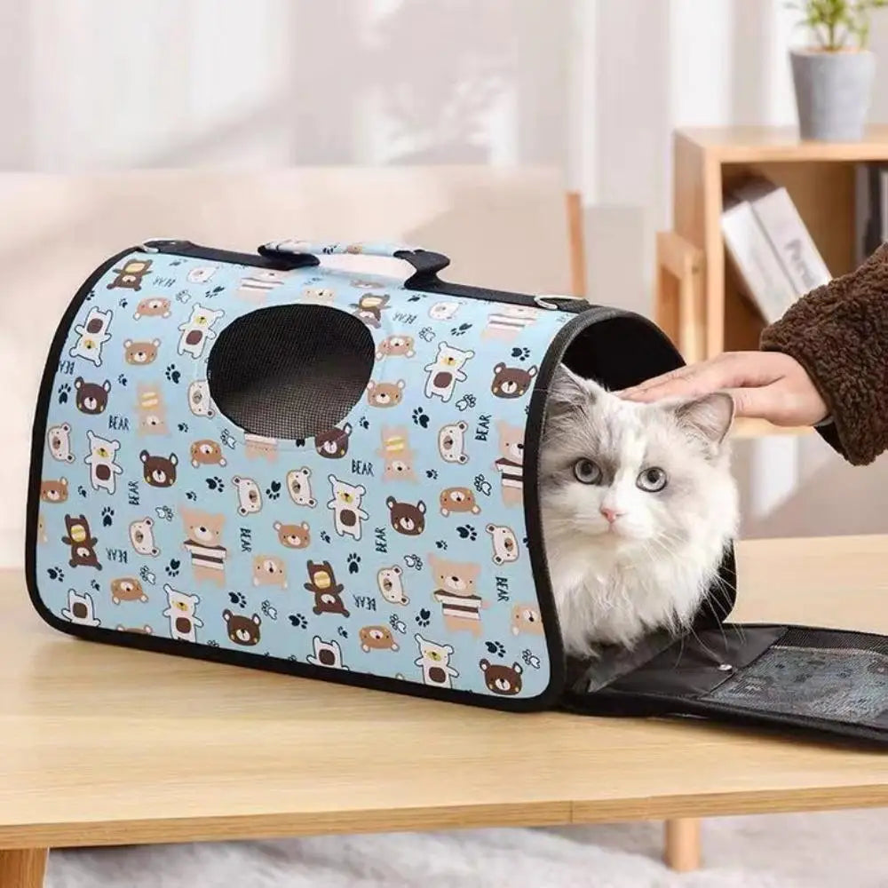 🎒 Bolsa de Transporte Pet de Ombro: Tela Respirável e Portátil para Cães e Gatos Pequenos!