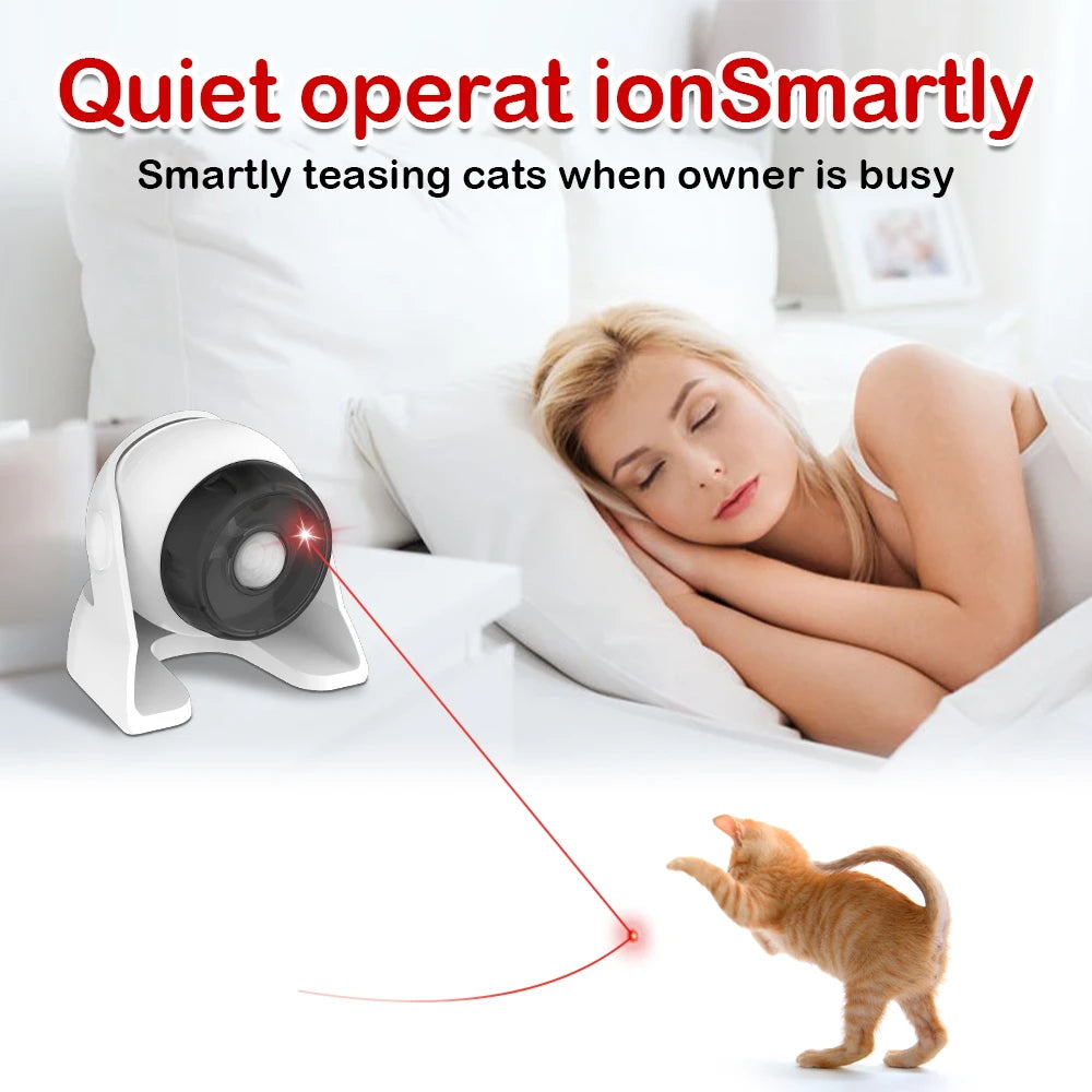 🔴 Laser Automático Recarregável Smart: 2 Modos de Velocidade para Gatos, Cães e Filhotes!