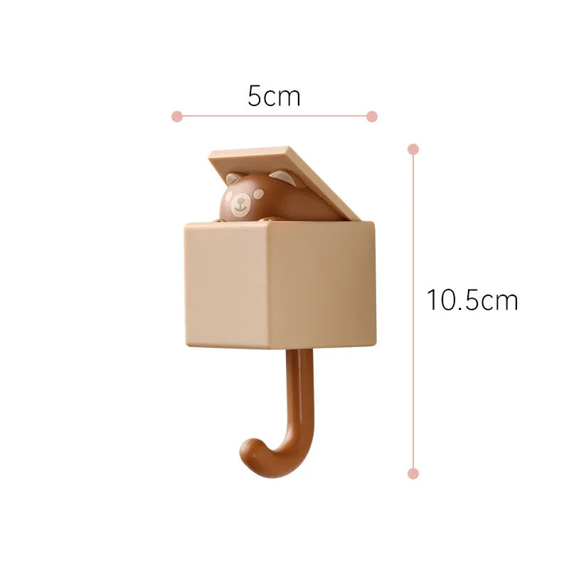 😻 Ganchos Adesivos Gato Cartoon: Decoração Divertida e Organização Fácil para Paredes e Portas!