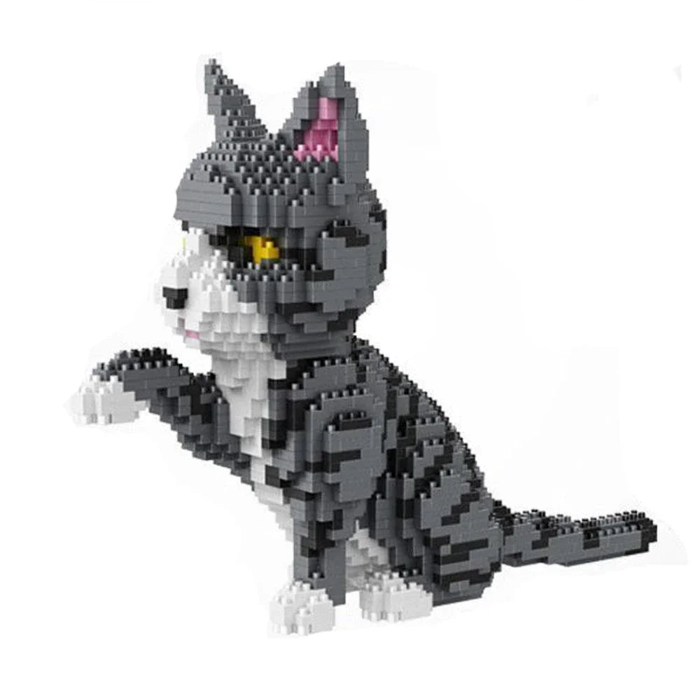 😻 Blocos de Montar Gatinhos Expressivos Tipo Lego: 4 Estilos Únicos!