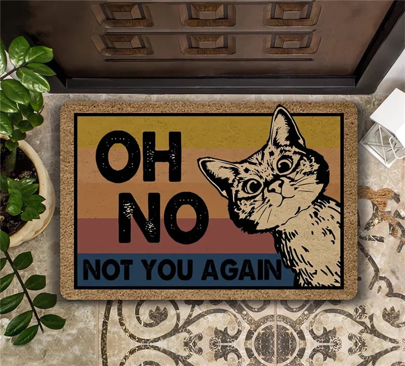 🤩 Tapete Antiderrapante Gato Fofo: Lavável à Máquina para uma Casa Livre de Pelos e Estilosa!