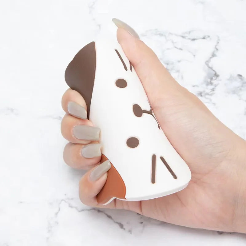 ☕ Conjunto 5 Peças: Porta-Copos de Silicone Tema Gato – À Prova d'Água e de Calor!