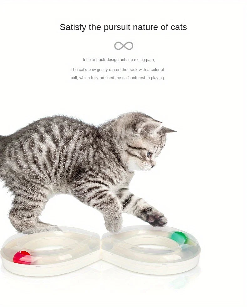 🔄 Pista Giratória Interativa para Gatos: Centro de Entretenimento Fácil de Limpar – Estímulo Mental e Caça!