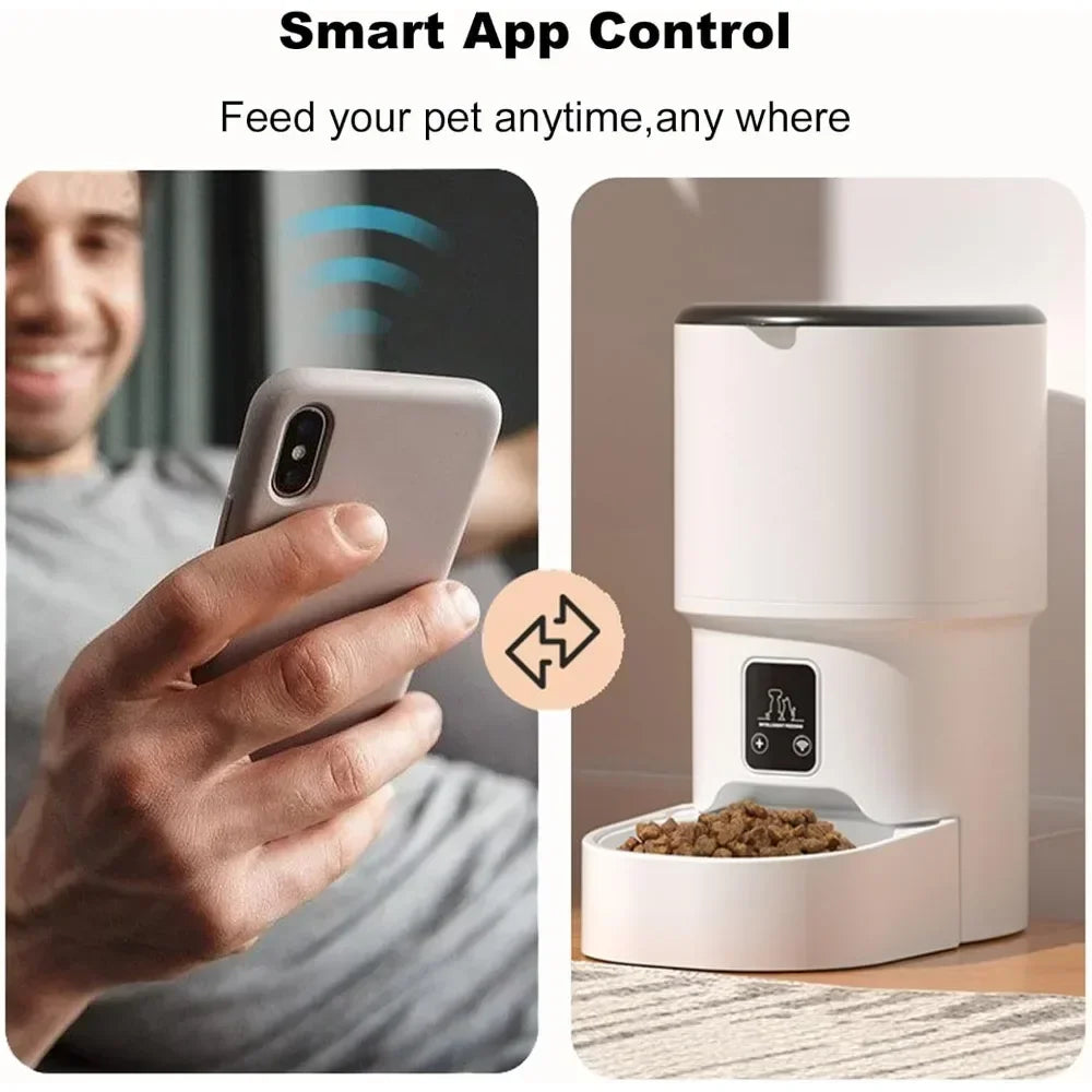 📱 Alimentador Automático Smart Wi-Fi (4L): Rotina Perfeita e Controle Total na Palma da Mão!