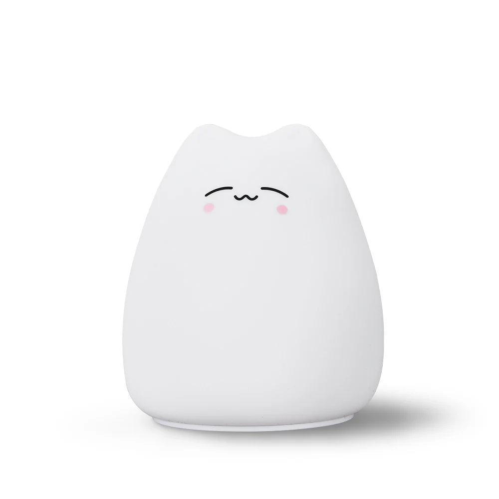 😻 Luminária Noturna Gato Mini: Toque Mágico, 7 Cores e Proteção Ocular – Presente Perfeito para Crianças!