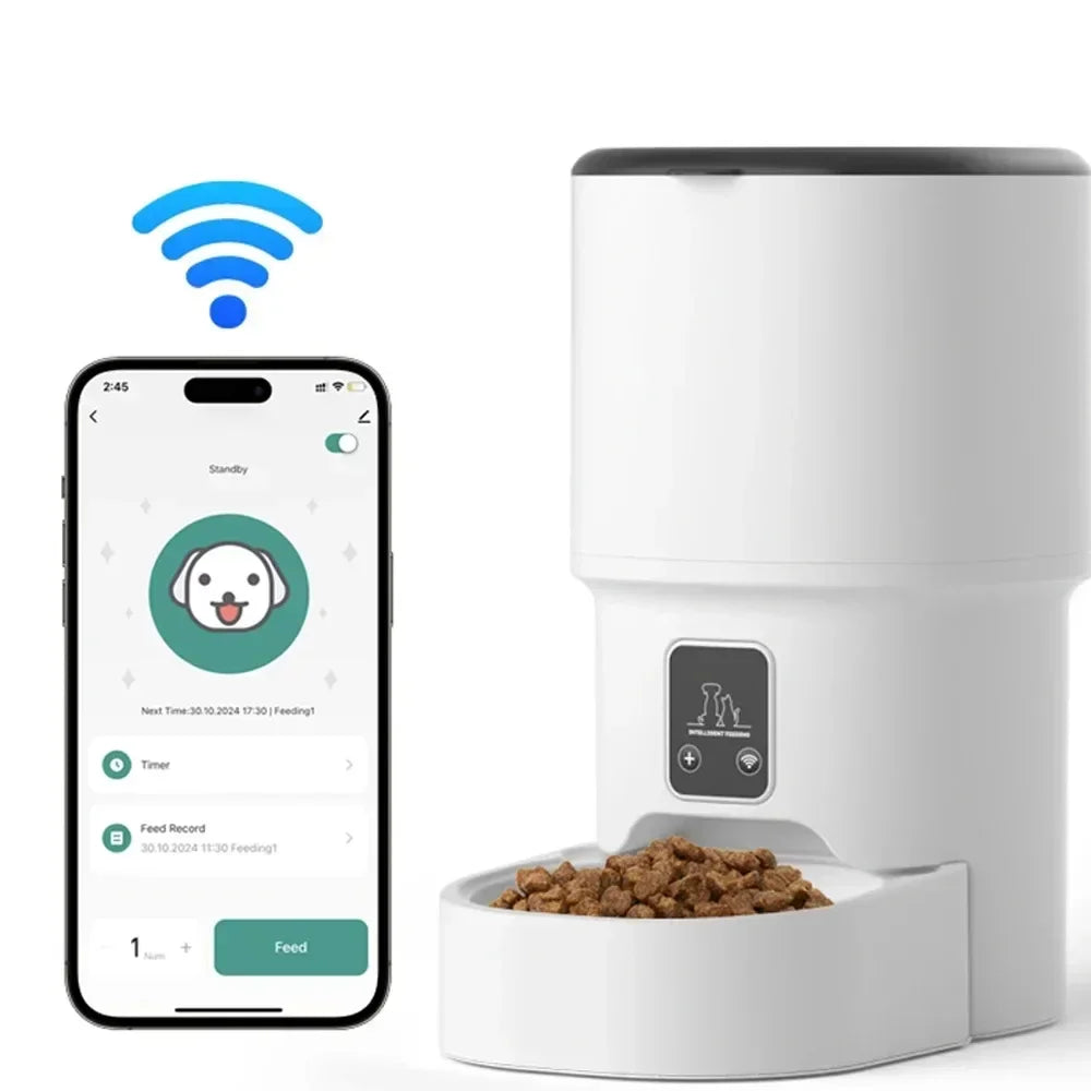 📱 Alimentador Automático Smart Wi-Fi (4L): Rotina Perfeita e Controle Total na Palma da Mão!