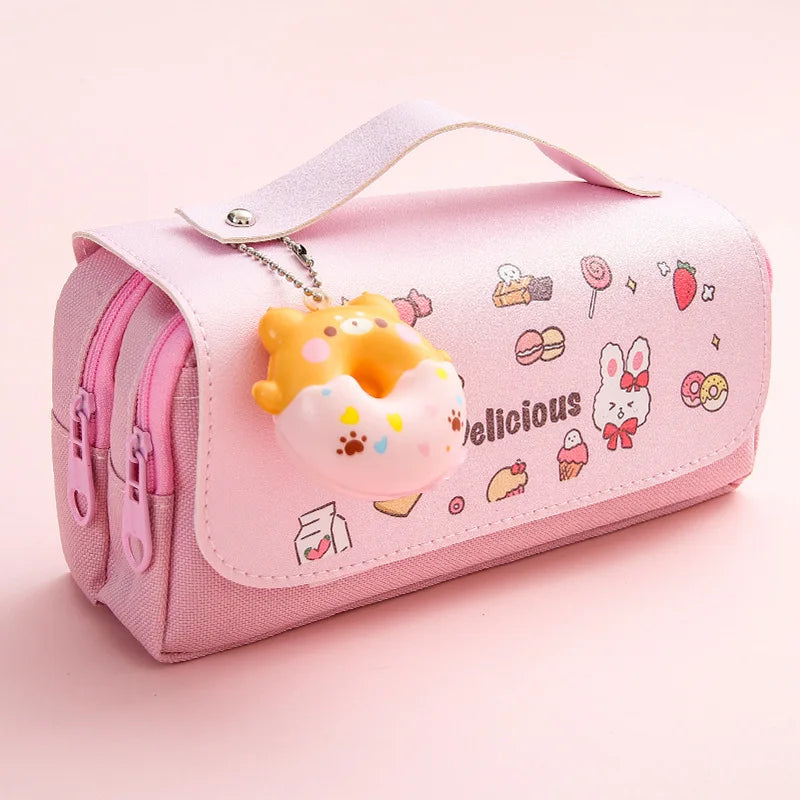 🇰🇷 Estojo 3D Kawaii de Descompressão: À Prova d'Água, Estética Coreana e Alívio do Estresse!