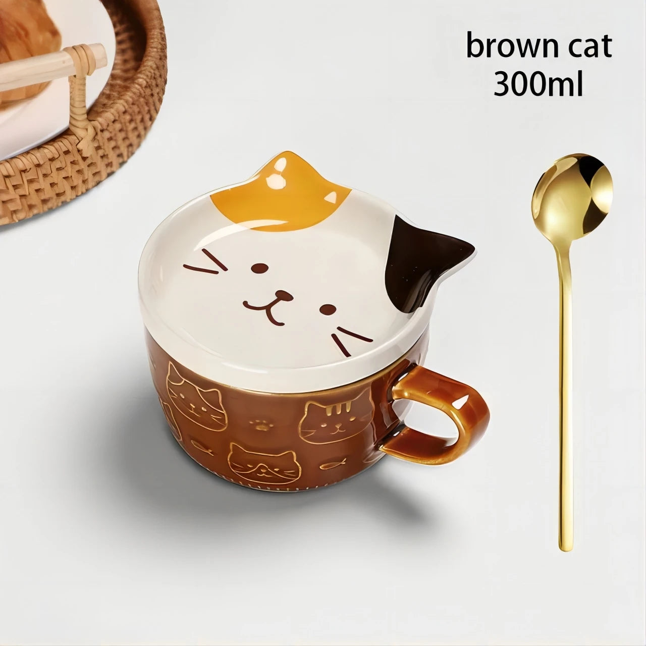 ☕ Caneca de Cerâmica Animal Cartoon: Com Tampa, Perfeita para Casais e Presentes Infantis!