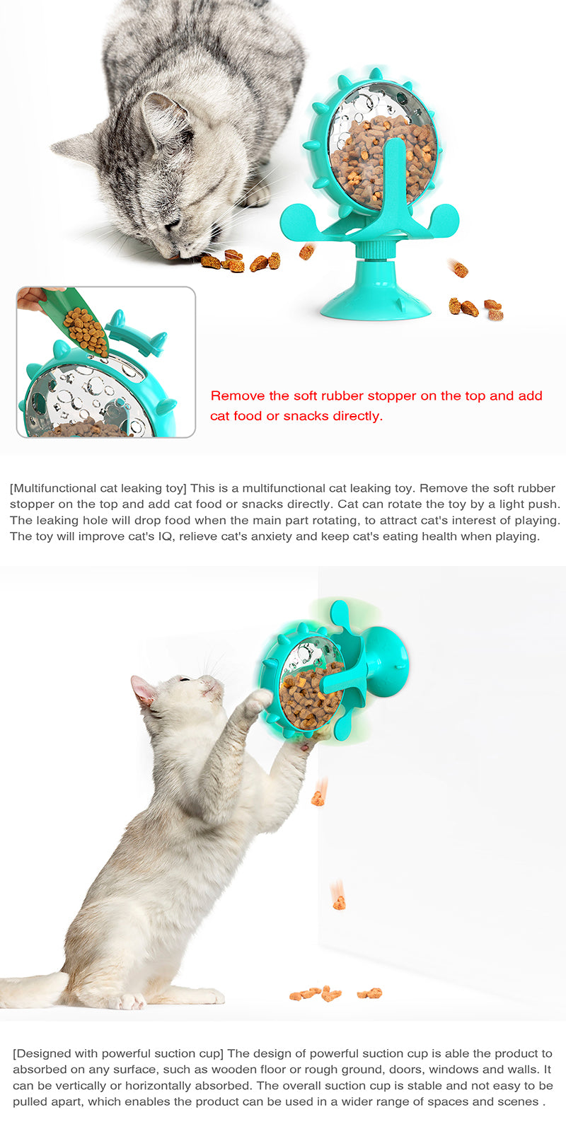 🧠 Roda Interativa Dispensadora de Petiscos: Alimentador Lento para Gatos e Cães Pequenos – Melhora o QI!