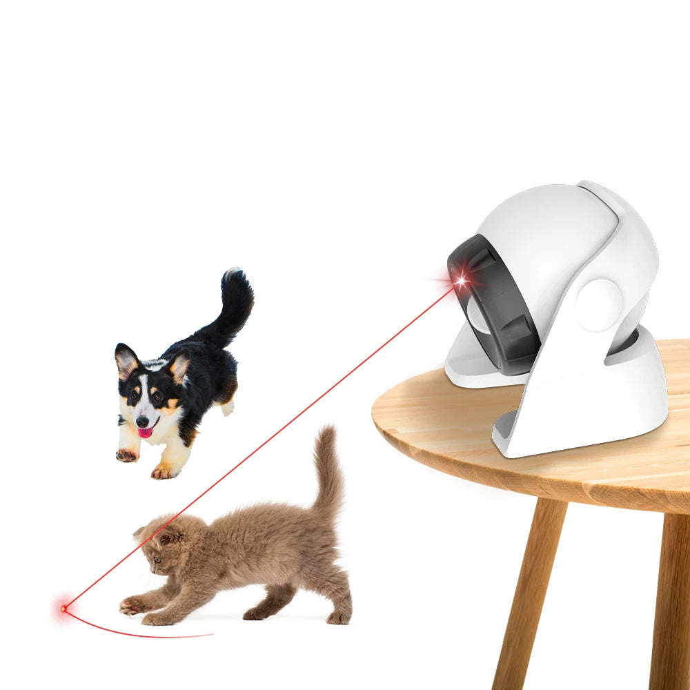 🔴 Laser Automático Recarregável Smart: 2 Modos de Velocidade para Gatos, Cães e Filhotes!