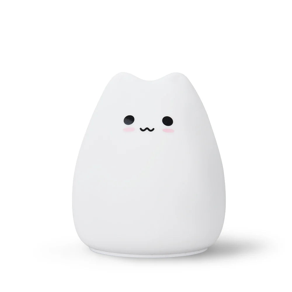 😻 Luminária Noturna Gato Mini: Toque Mágico, 7 Cores e Proteção Ocular – Presente Perfeito para Crianças!