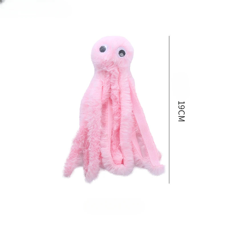 🐙 Brinquedo Polvo de Pelúcia com Catnip: Resistente, Interativo e Cheio de Diversão Marinha!