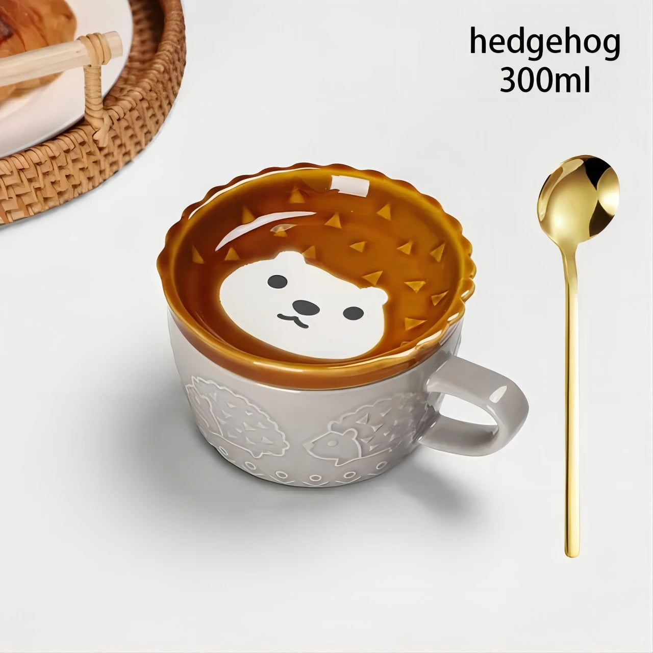 ☕ Caneca de Cerâmica Animal Cartoon: Com Tampa, Perfeita para Casais e Presentes Infantis!