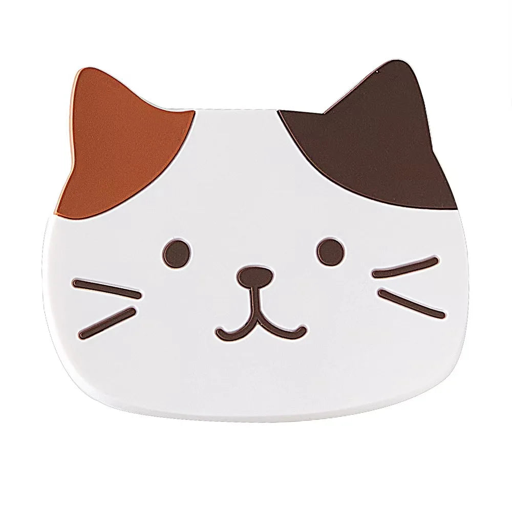 ☕ Conjunto 5 Peças: Porta-Copos de Silicone Tema Gato – À Prova d'Água e de Calor!
