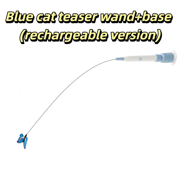 🎣 Brinquedo Interativo Gato 360°: Varinha com Padrões Trocáveis – Alivia Tédio e Estimula a Caça!