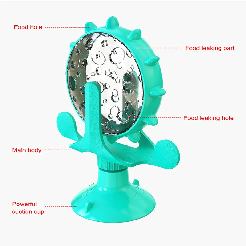 🧠 Roda Interativa Dispensadora de Petiscos: Alimentador Lento para Gatos e Cães Pequenos – Melhora o QI!