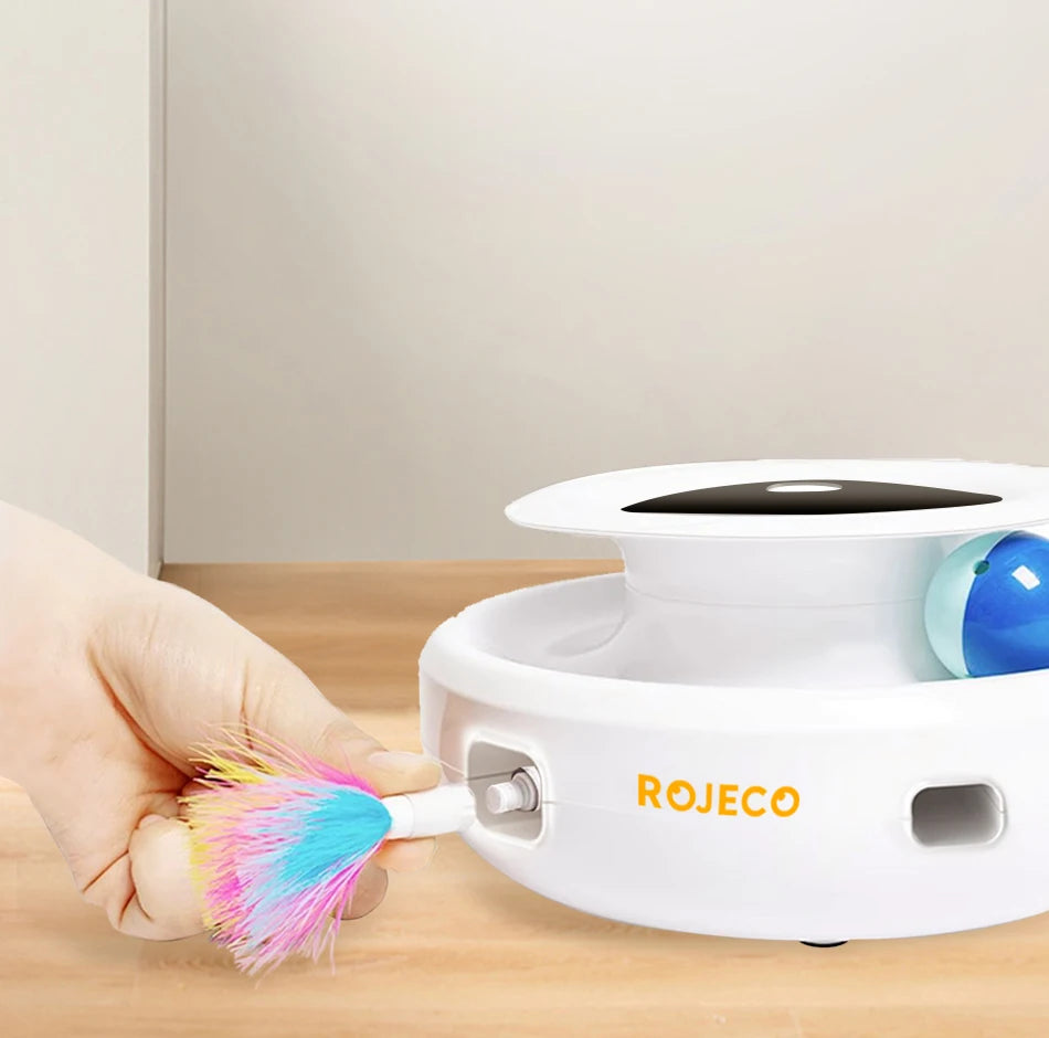 🚀 Kit com 5 Modos – Bola Divertida e Provocador Automático de Pena para Gatos e Cães!