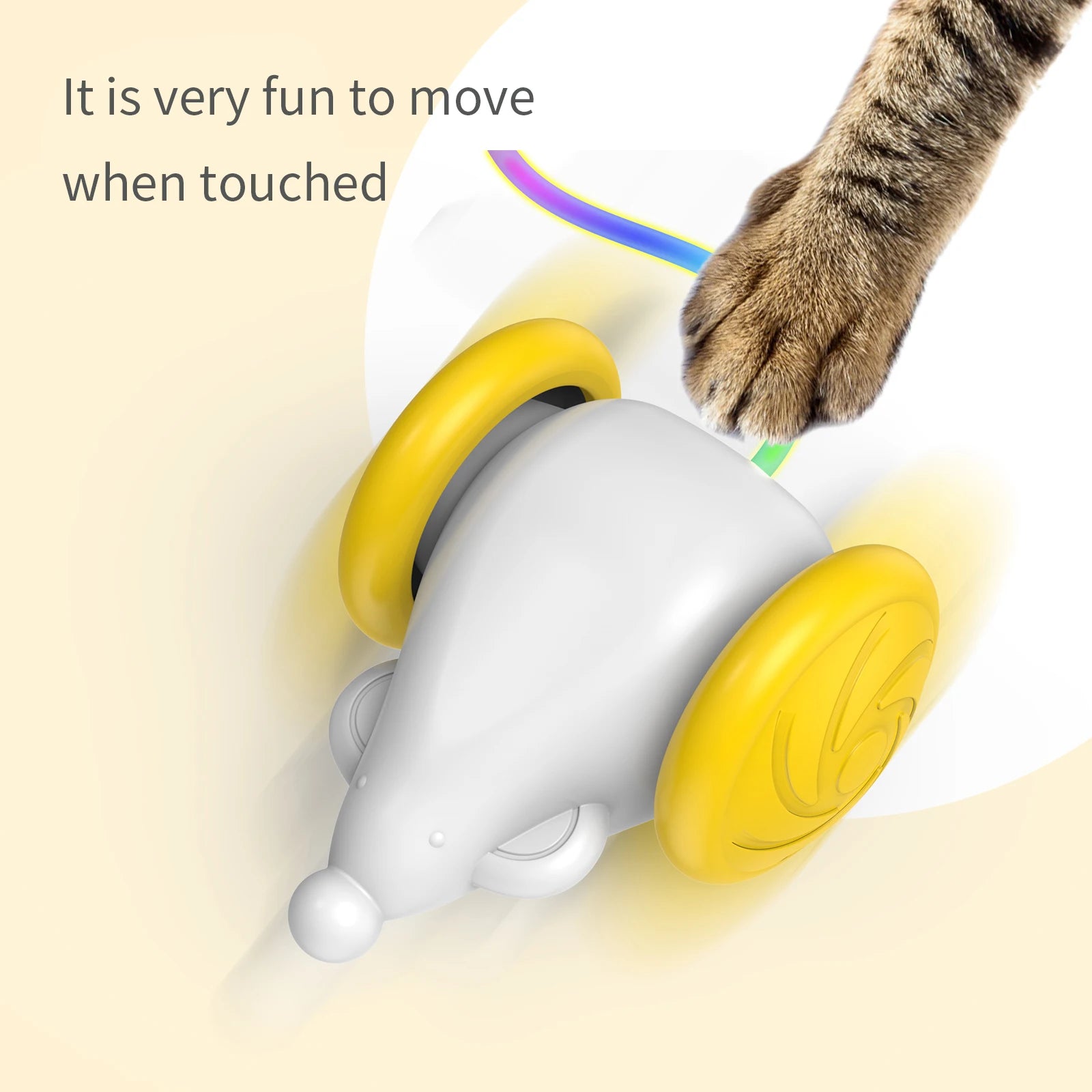 🐭 Rato Elétrico Smart Interativo: Brinquedo Colorido para Exercício e Caça em Interiores!