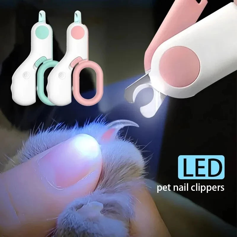 ✨ Tesoura Profissional com LED e Trava de Segurança: Cortador de Unhas Perfeito para Gatos!