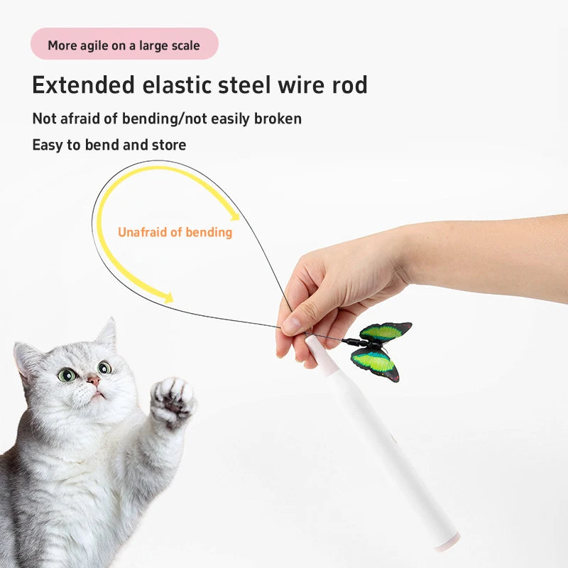 🎣 Brinquedo Interativo Gato 360°: Varinha com Padrões Trocáveis – Alivia Tédio e Estimula a Caça!