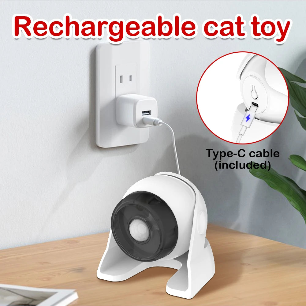 🔴 Laser Automático Recarregável Smart: 2 Modos de Velocidade para Gatos, Cães e Filhotes!