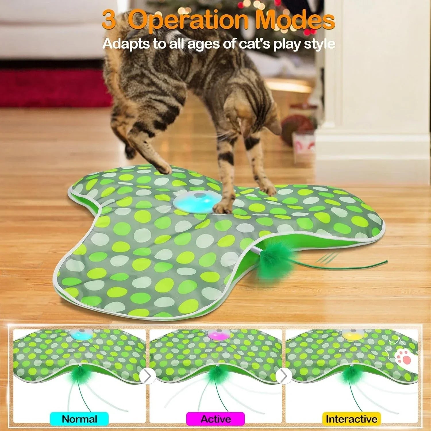 🐱 Brinquedo Smart Esconde-Esconde: Penas Ocultas, Som de Rato e Ativação por Movimento para Gatos!
