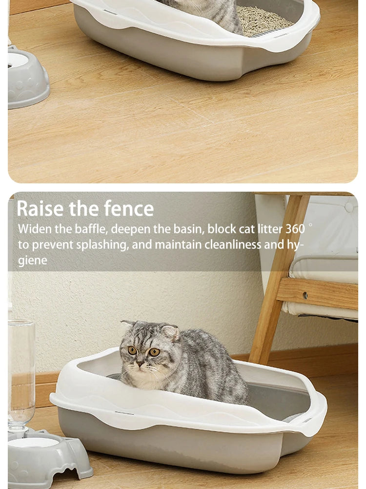 🚽 Caixa de Areia Semi-Fechado Grande: À Prova de Respingos e Ideal para Gatos Maiores!