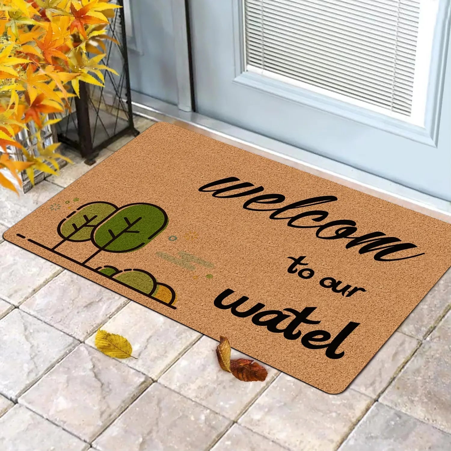 🐾 Tapete de Porta Tema Gato Fofo: Silhueta Elegante para Receber com Charme!