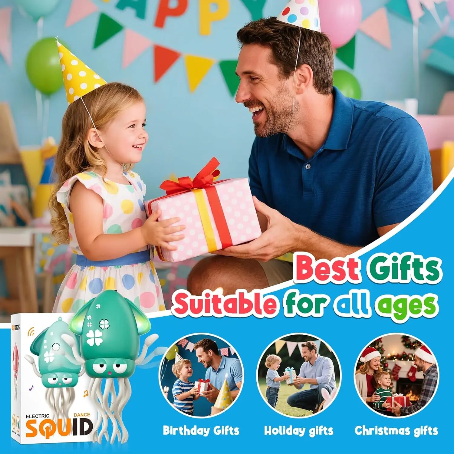 🐙 Brinquedo Polvo Dançarino Mágico: Luz, Música e Caçada Eletrizante para o Seu Thomas!