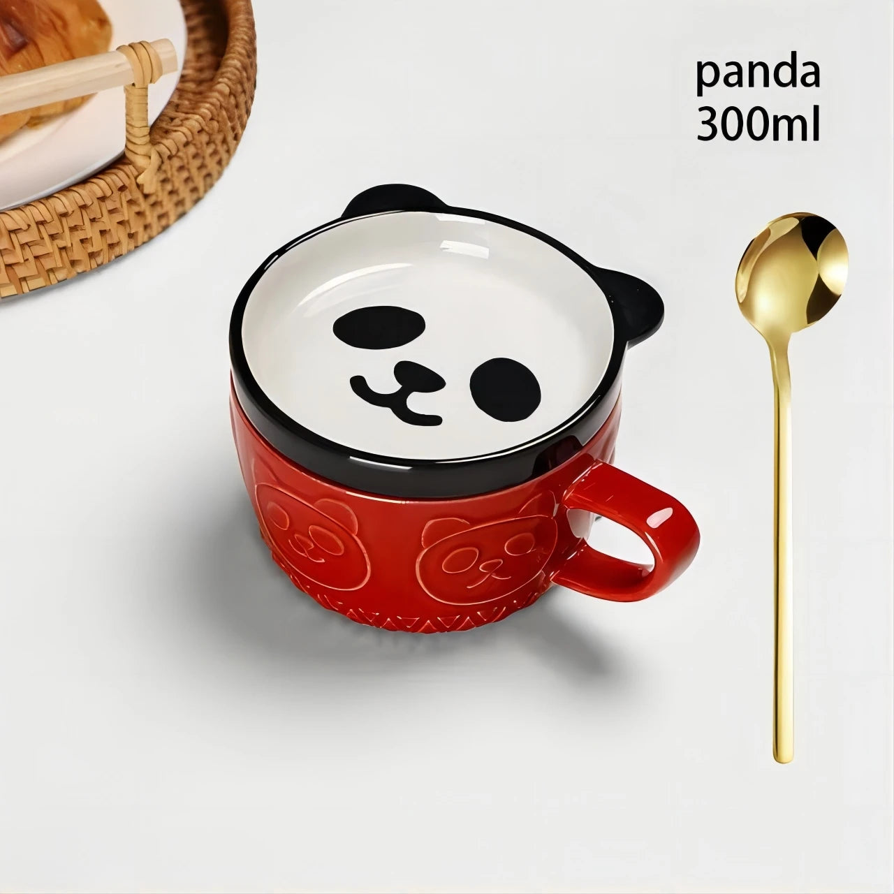 ☕ Caneca de Cerâmica Animal Cartoon: Com Tampa, Perfeita para Casais e Presentes Infantis!