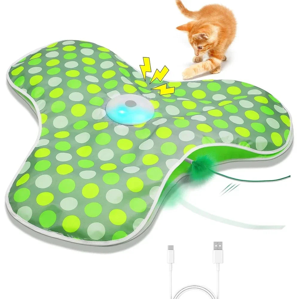 🐱 Brinquedo Smart Esconde-Esconde: Penas Ocultas, Som de Rato e Ativação por Movimento para Gatos!