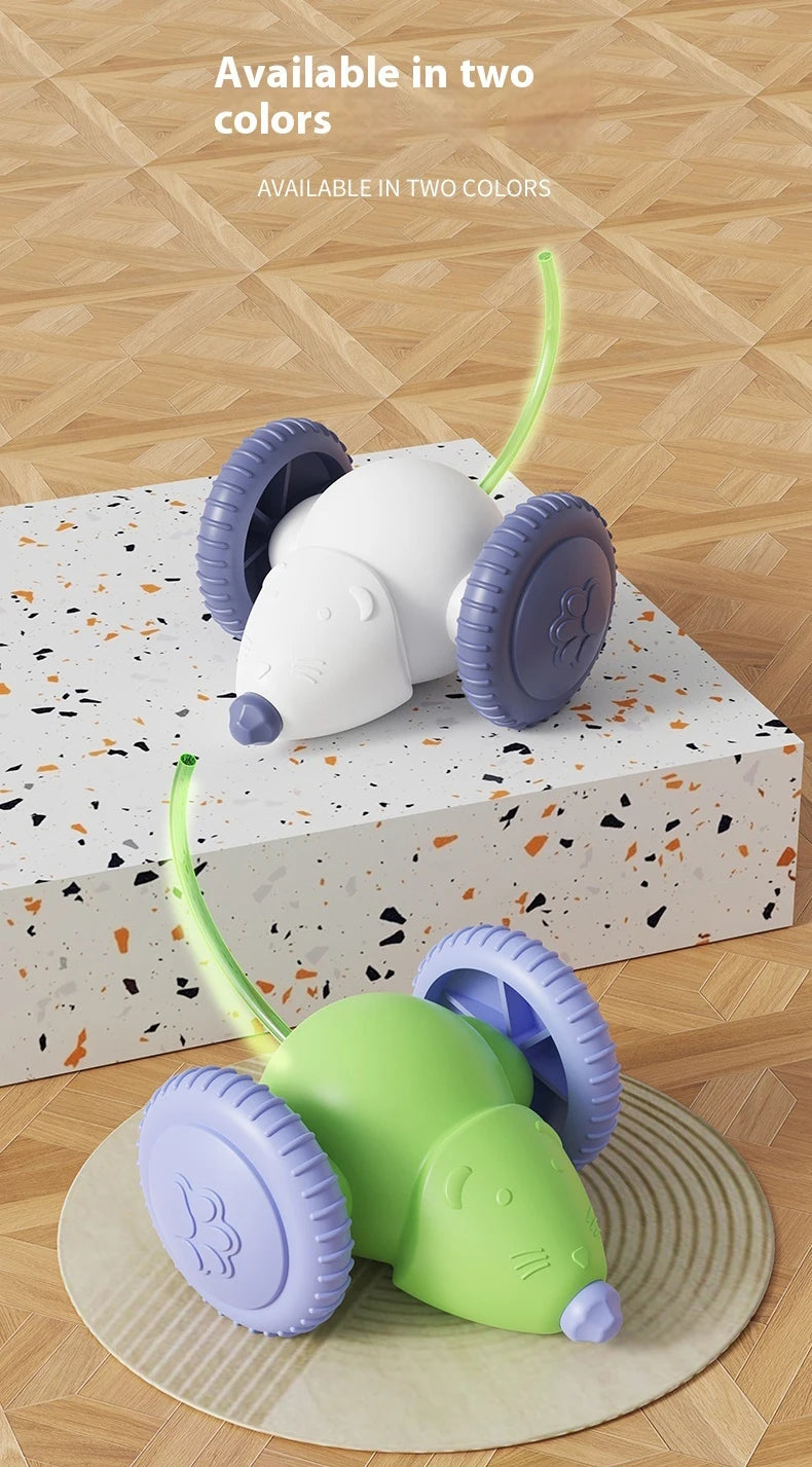 🐭 Rato Elétrico Recarregável Smart: Brinquedo Gato Automático com Desvio Inteligente de Obstáculos!