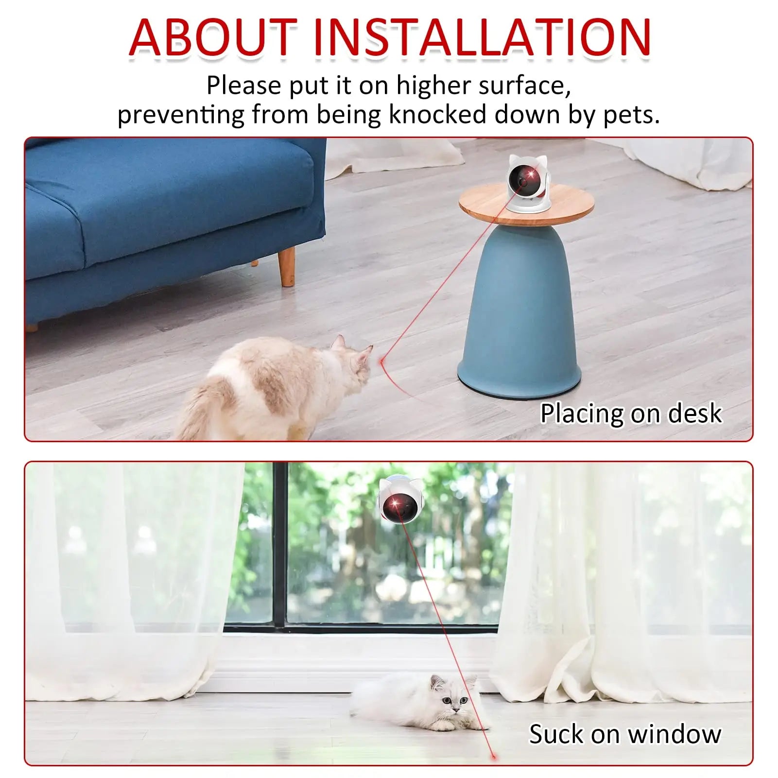 🔴 Laser Automático Recarregável Smart: 2 Modos de Velocidade para Gatos, Cães e Filhotes!
