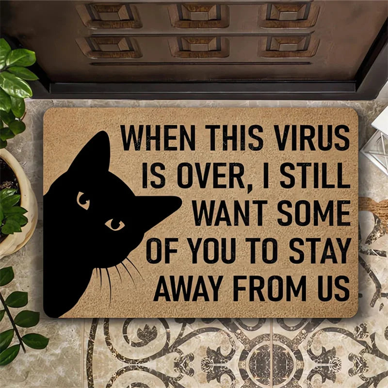 🤩 Tapete Antiderrapante Gato Fofo: Lavável à Máquina para uma Casa Livre de Pelos e Estilosa!