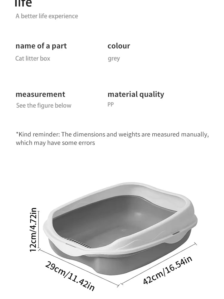 🚽 Caixa de Areia Semi-Fechado Grande: À Prova de Respingos e Ideal para Gatos Maiores!