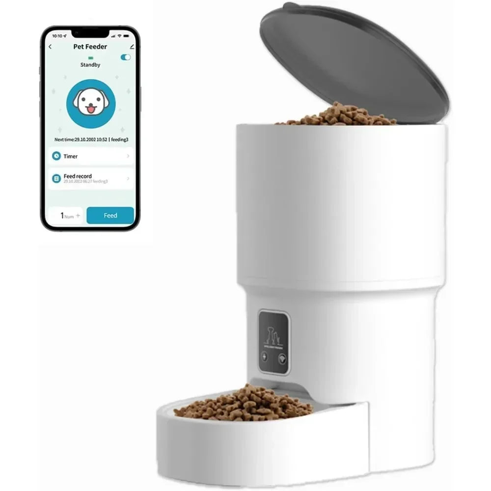 📱 Alimentador Automático Smart Wi-Fi (4L): Rotina Perfeita e Controle Total na Palma da Mão!