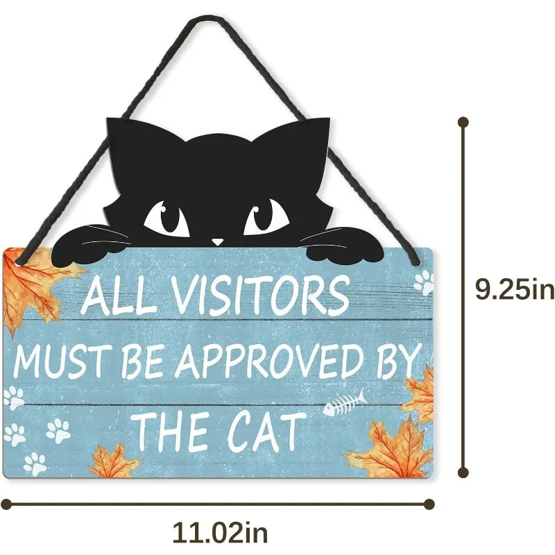 😂 Placa Rústica "Gatos Bem-Vindos, Pessoas Toleradas" – Humor Felino para Casa e Escritório!