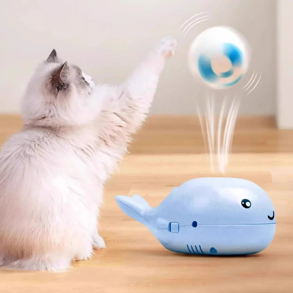 🐳 Brinquedo Bola Flutuante Elétrica: Baleia Portátil com Ventilador Duplo e Recarga USB (Certificado 3C)!